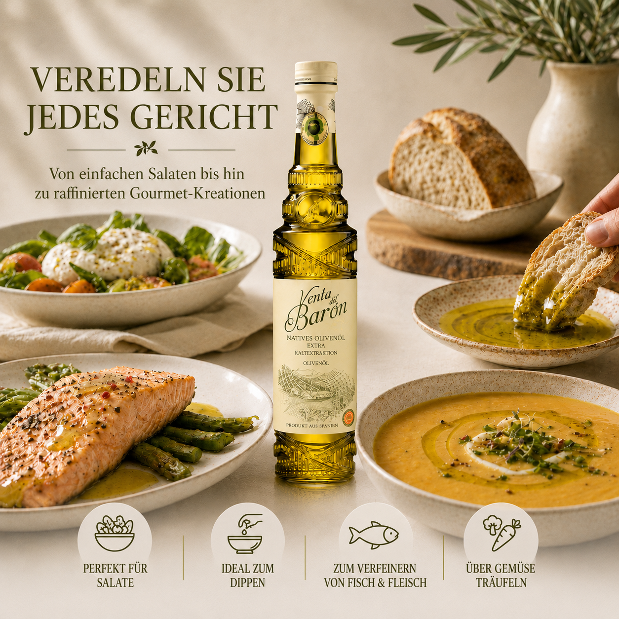 Extra virgin olive oil DOP Priego de Córdoba - 500 ml olive oil bottle