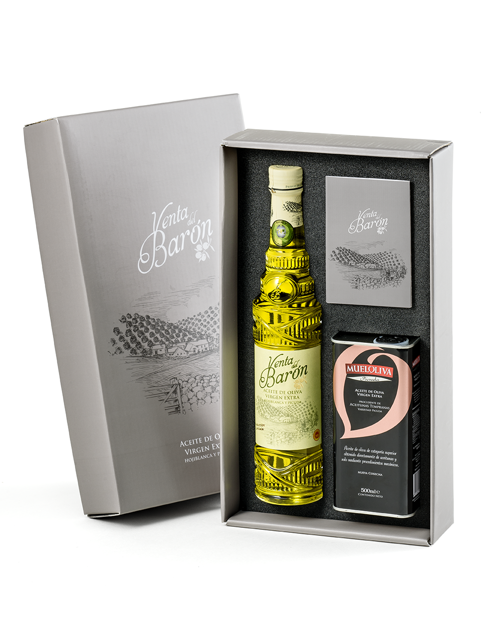
                  
                    Venta del Barón Gourmet-Geschenkpaket 500 ml + Monovariatal Picuda 500 ml
                  
                