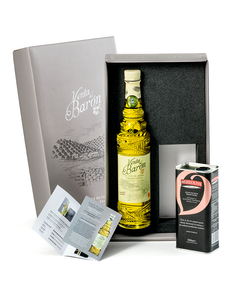 
                  
                    Venta del Barón Gourmet-Geschenkpaket 500 ml + Monovariatal Picuda 500 ml
                  
                