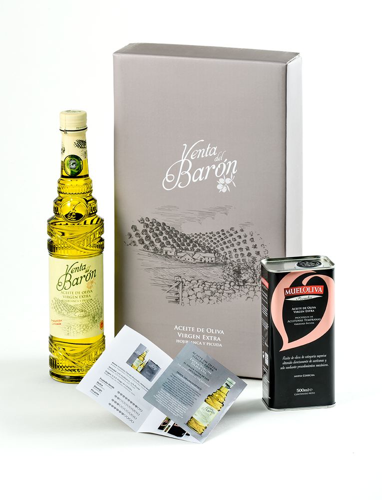 
                  
                    Venta del Barón Gourmet-Geschenkpaket 500 ml + Monovariatal Picuda 500 ml
                  
                