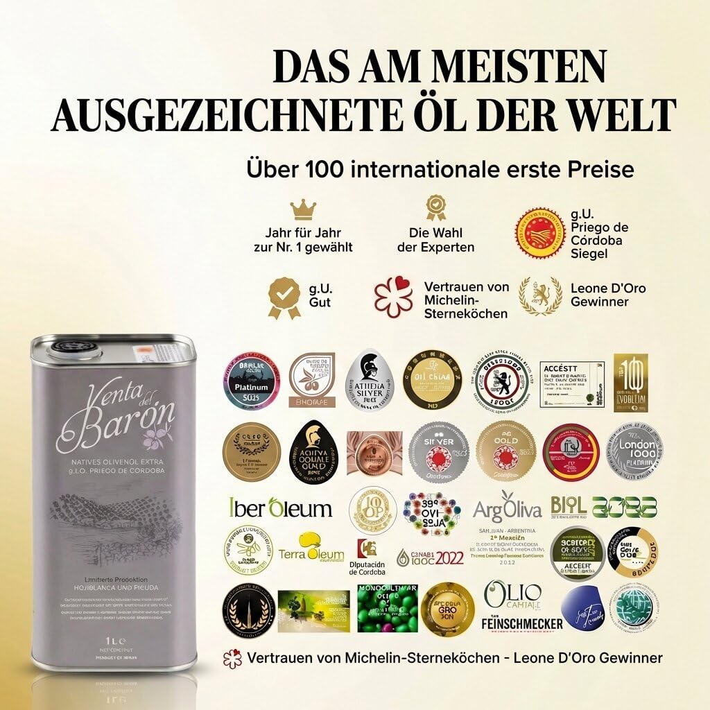 Natives Olivenöl extra DOP Priego de Córdoba - 1-Liter-Kanister Olivenöl