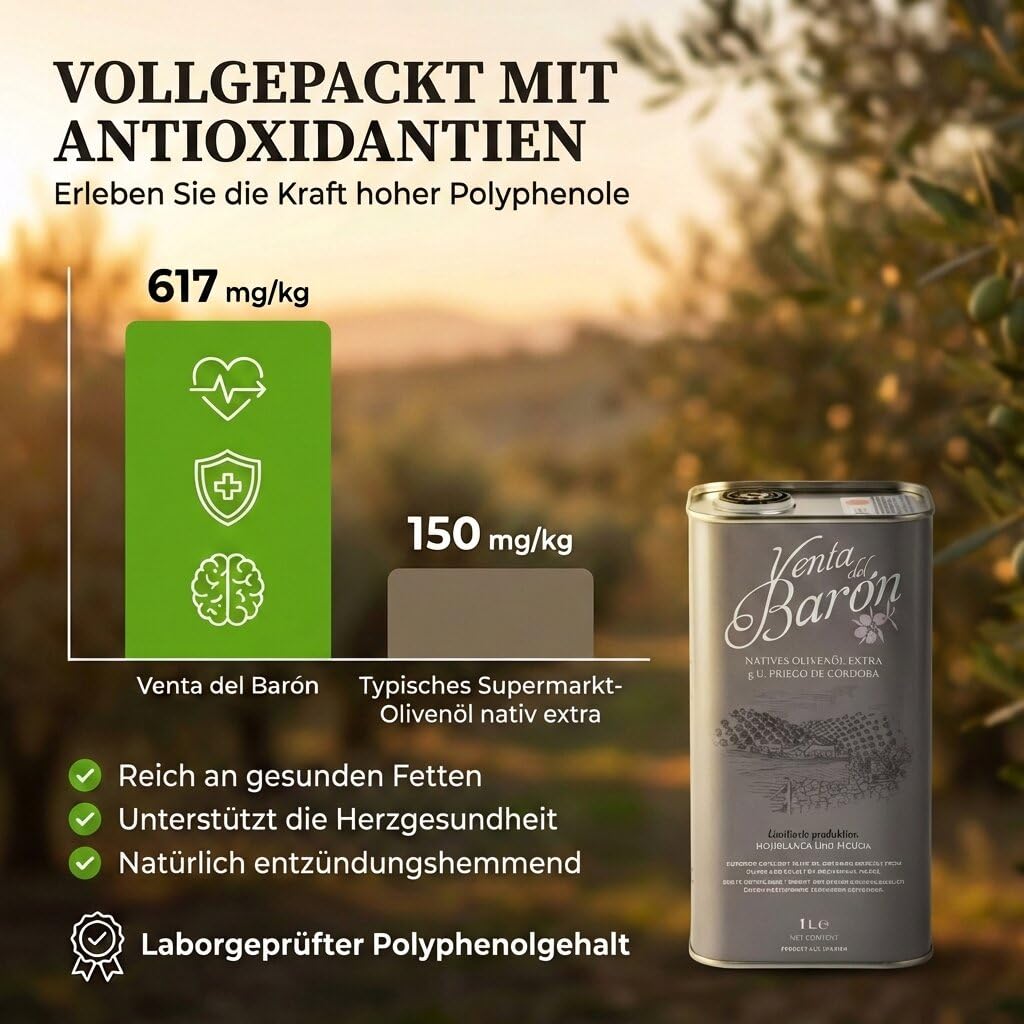 Natives Olivenöl extra DOP Priego de Córdoba - 1-Liter-Kanister Olivenöl