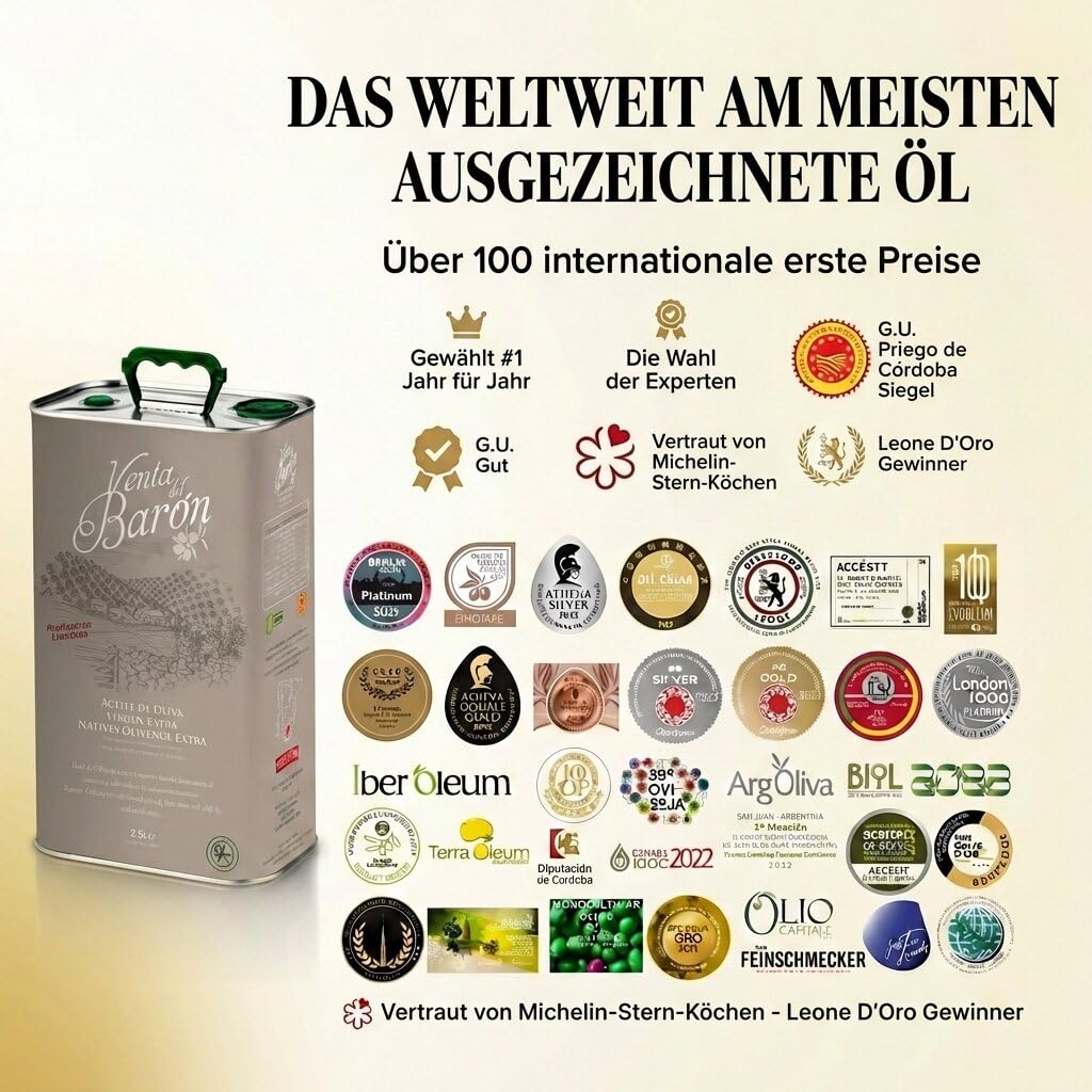 Natives Olivenöl extra DOP Priego de Córdoba - 2,5-Liter-Kanister Olivenöl